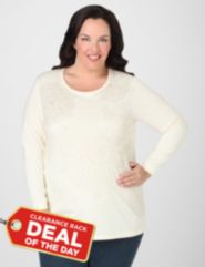 Etched Snowflakes Long-Sleeve Tee