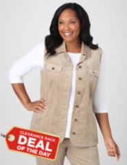 Button-Front Corduroy Vest