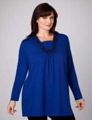Beaded V-neck Tunic