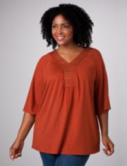 Nailhead V-Neck Tee