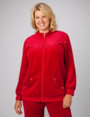 Nailhead Velour Jacket