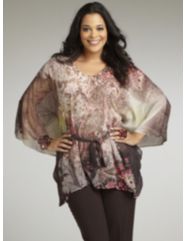 Illusion Sublimation Tied Tunic