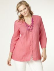 Linen Pintuck Tunic