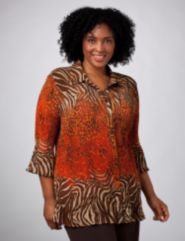 Mixed Animal Print Blouse