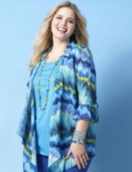 Ikat Cascade Jacket Set