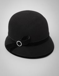 Velvet And Rhinestone Trim Bucket Hat