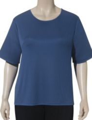 Satin Trim Fine Rib Tee