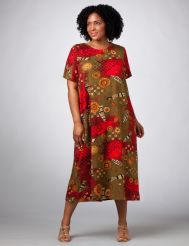 Mixed Tribal Print Cotton Dress