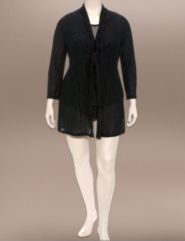 Crinkle tie front cover-up