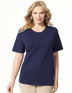 Suprema Satin Trim Scoopneck