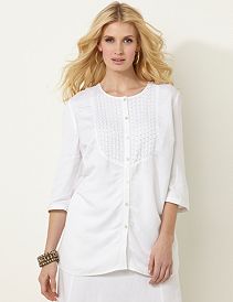 Linen Pintuck Tunic