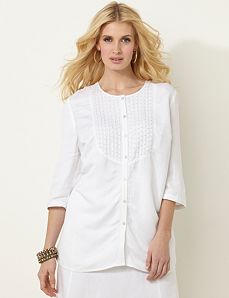 Linen Pintuck Tunic