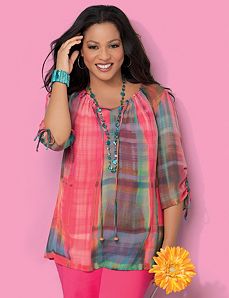Madras Plaid Peasant