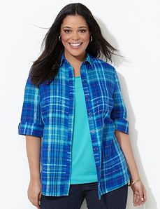 Sparkle Plaid Shirt