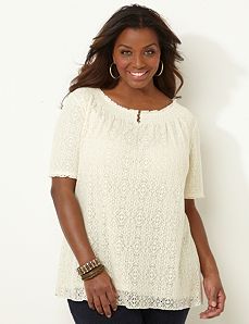 Lace Henley Peasant