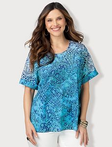 Ombre Paisley Top