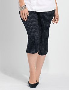 Polka Dot Sateen Capri