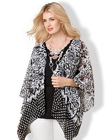 Shadow Etch Cascade Cardigan
