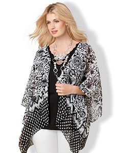 Shadow Etch Cascade Cardigan