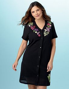 Mesh Embroidered Cover-Up