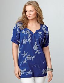 Embroidered Gauze Peasant