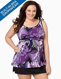 Floral Tank With Built-In Bra