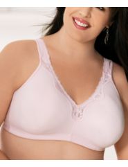 Serenada&reg; lace trim wire-free bra