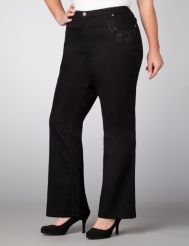 Embellished Black Denim Jeans