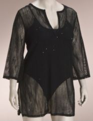 Fishnet mesh cover up