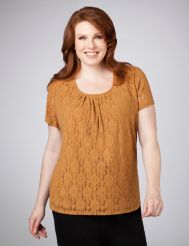 Shirred Lace Top