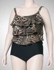 Ruffle tiered swimsuit