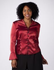 Double Collar Organza Blouse