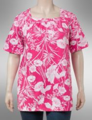 Squareneck oversized printed tee