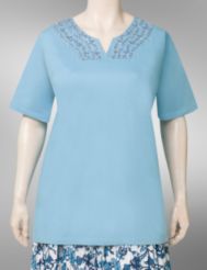 Embroidered peasant tunic
