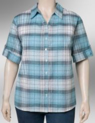 Dobby plaid shirt