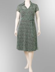 Wrap look print dress
