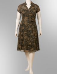Wrap look georgette dress