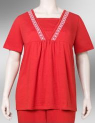 Embroidered empire top
