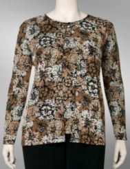 Slinky glittery print twinset