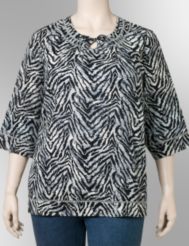 Zebra print gauze top