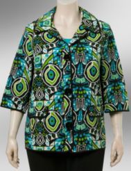 Woodcut pattern jacket