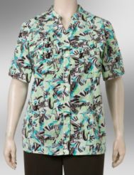 Silky print blouse