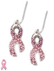 Pink Ribbon Earrings