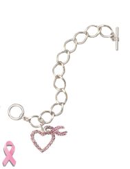 Pink Ribbon Chain Bracelet