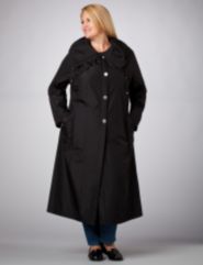 Portrait Collar Nylon Raincoat