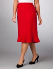 Flounced Hem Skirt