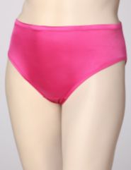 Solid Hi-Cut Satin Panties