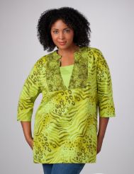 Mixed Print Layered Look Tunic