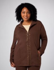 Studded French Terry Jacket
