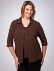 Textured Mock Twinset